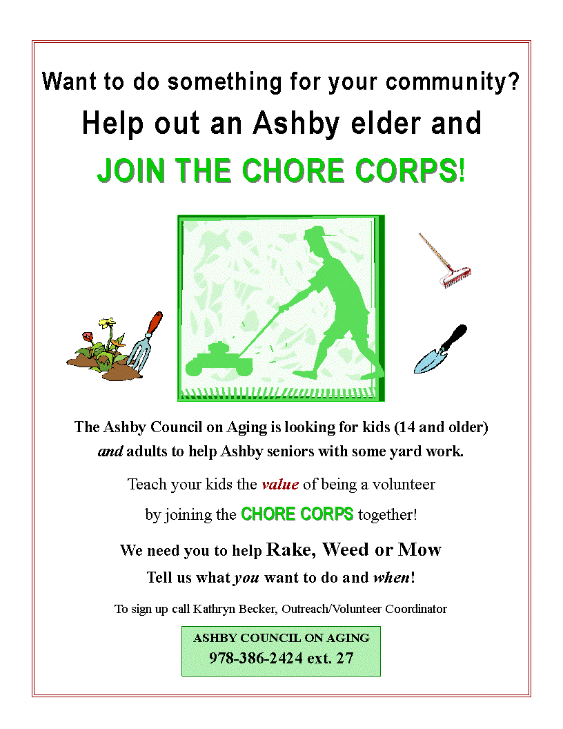 Chore Corps flyer